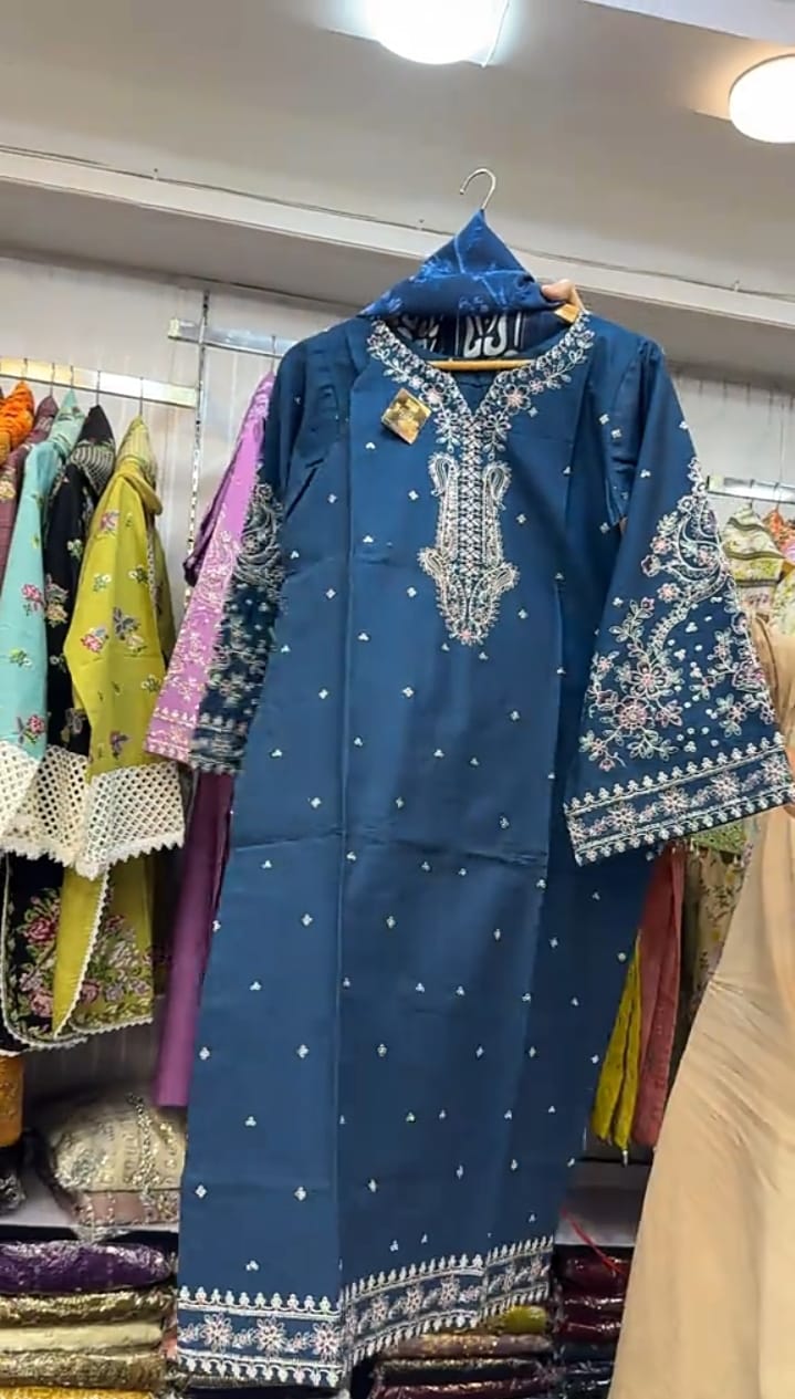 women 3 pcs embriodery suit