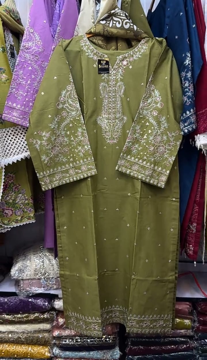 women 3 pcs embriodery suit